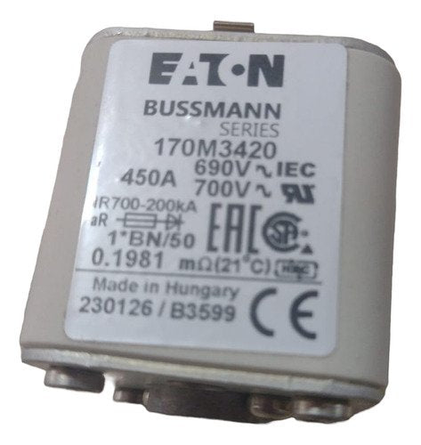 Fusível Nh 350a 690v Porcelana Eaton Bussmann 170m3420