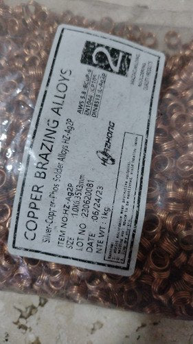 Anéis De Solda Hz-ag2p Prata-cobre-fósforo 1kg Profissional